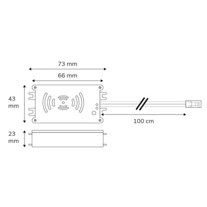 Sys-Pro MiniAMP | Sensor | radiografische HF bewegingsmelder | geïnverteerd voor UV-C | 9-24V