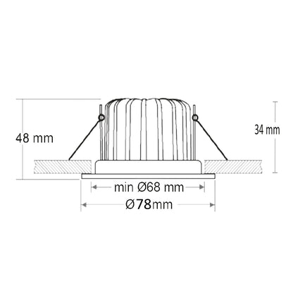 68 MiniAMP | Inbouwspot | 3000K | 5W | 24V | dimbaar | wit