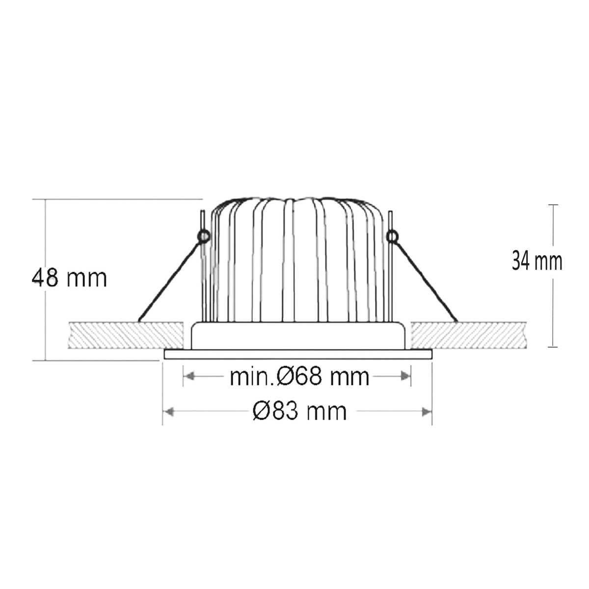 68 MiniAMP | Inbouwspot | 2700K | 5W | 24V | dimbaar | geborsteld aluminium
