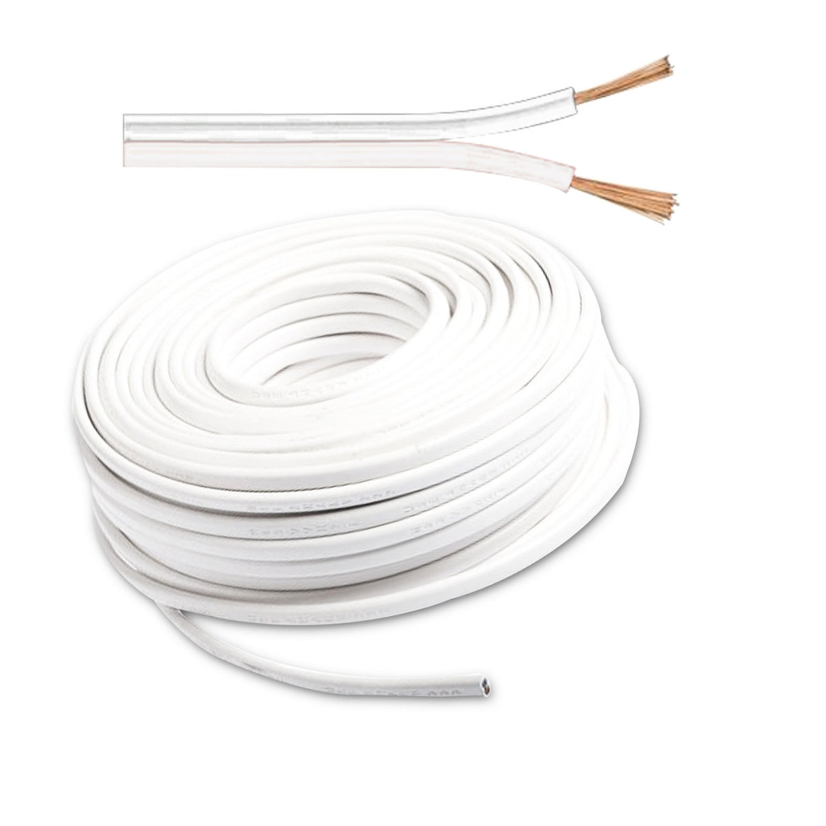 Kabel | 2-polig 0,75mm² | H03VH-H | wit/wit | 25m