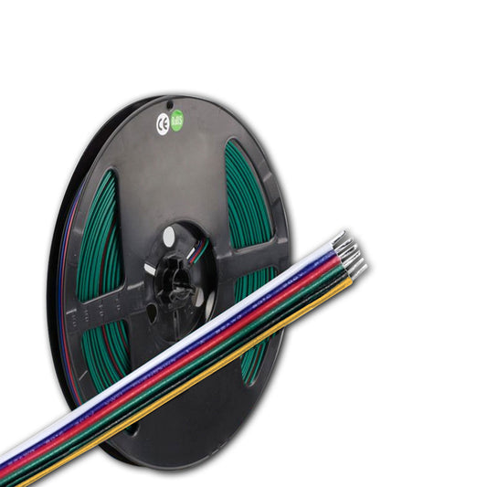 Kabel | RGB+W+WW H03VH-H 6x0,5mm² | AWG20 | rol 10m