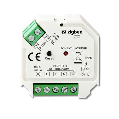 ZigBee 3.0 | Dimmer | Push universele TRIAC dimmer | 230V | 200VA