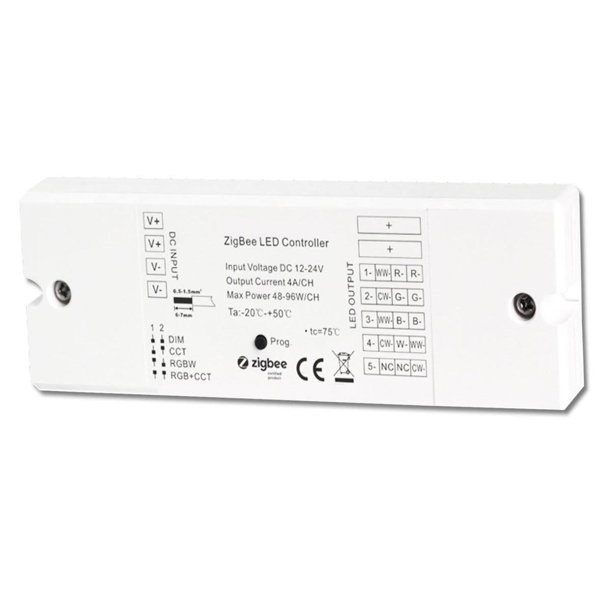 ZigBee 3.0 | Controller | PWM | 5 kanalen | 12-24V | 5x4A