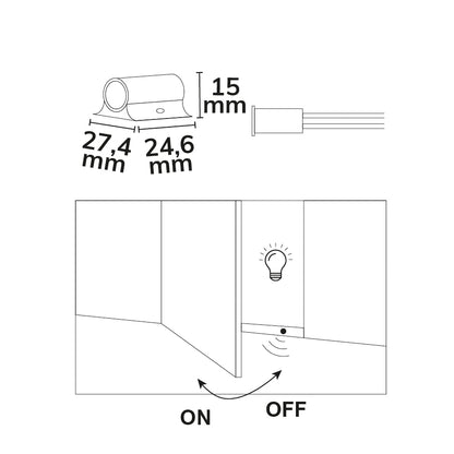 MiniAMP | Sensor | Aanraaksensor rond | inbouw/opbouw | 12-24V | 3A