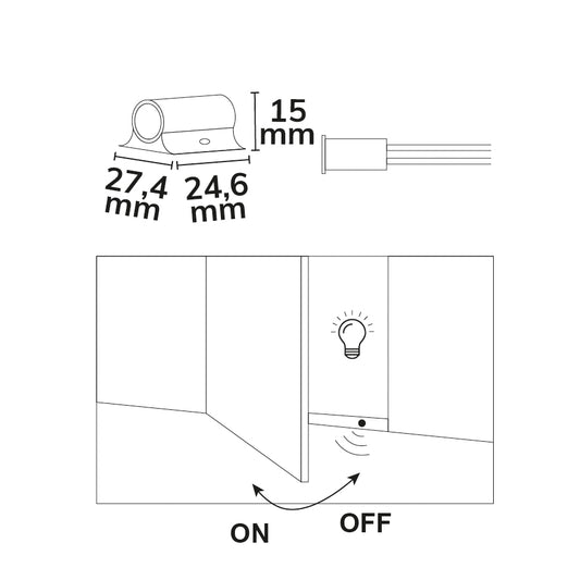 MiniAMP | Sensor | Aanraaksensor rond | inbouw/opbouw | 12-24V | 3A