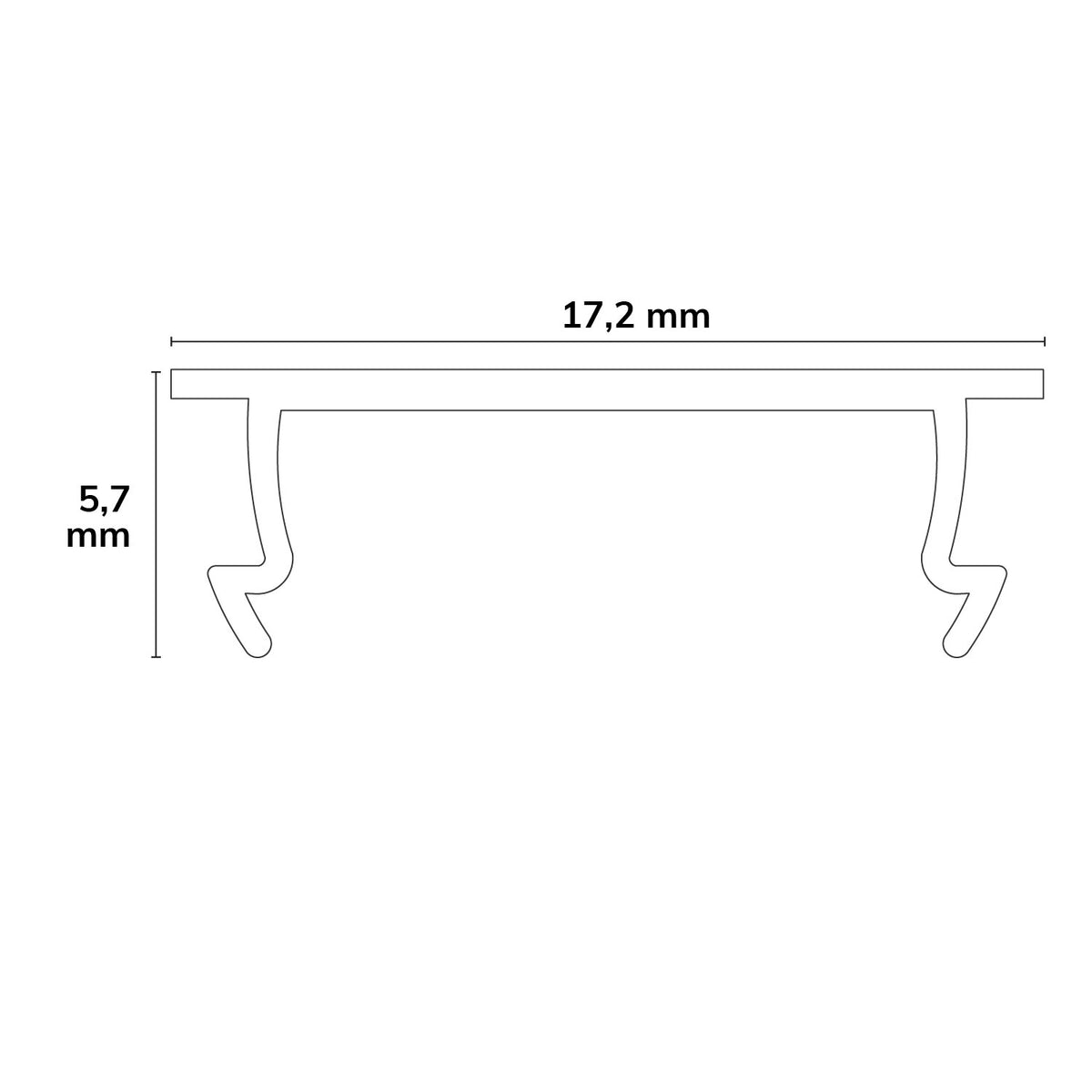 COVER40 | Profielaccessoire | Afdekking opaal gesatineerd | 200cm | voor PURE12/PURE14/STAIRS13