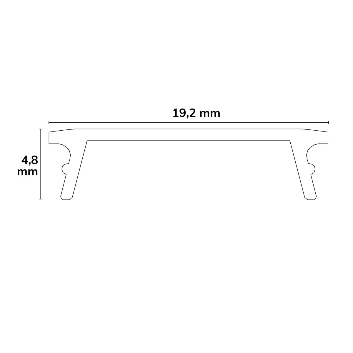 COVER42 | Profielaccessoire | Afdekking zwart mat | 200cm