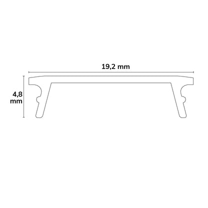 COVER42 | Profielaccessoire | Afdekking zwart mat | 200cm