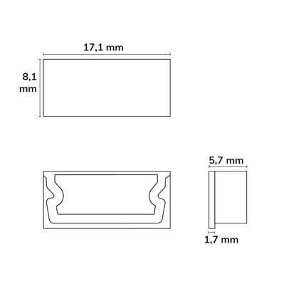 EC75W | Profielaccessoire | Eindkap PURE14 S | wit