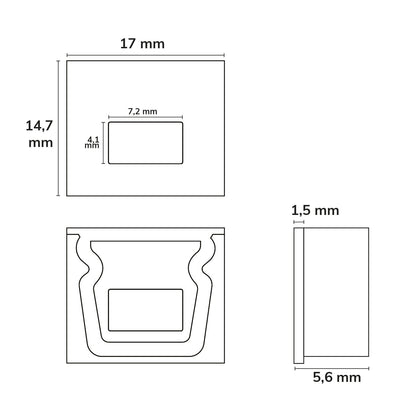 EC78B | Profielaccessoire | Eindkap PURE12 S met kabeldoorvoer | zwart