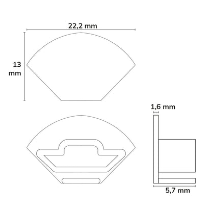 EC87 | Profielaccessoire | eindkap | voor CORNER10 SLIM