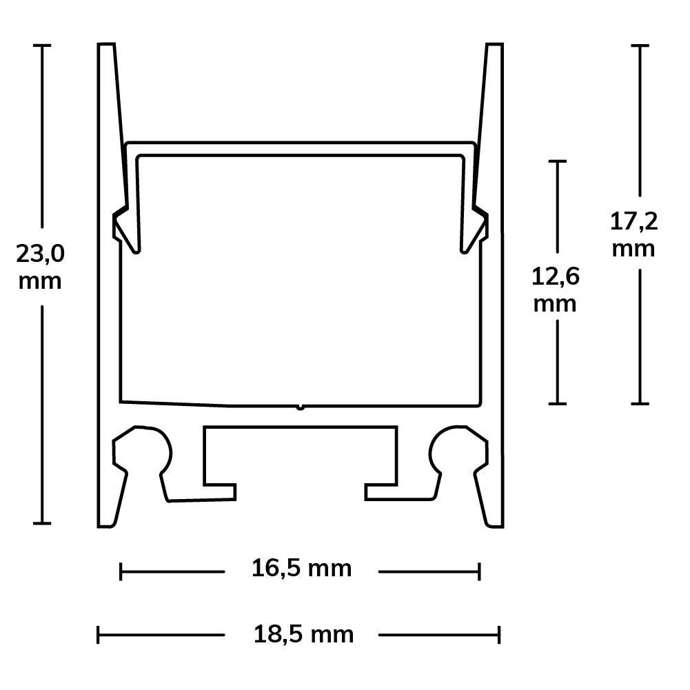 HIDE SINGLE | Aluminium profiel | opbouw indirect | wit RAL 9003 | 200cm