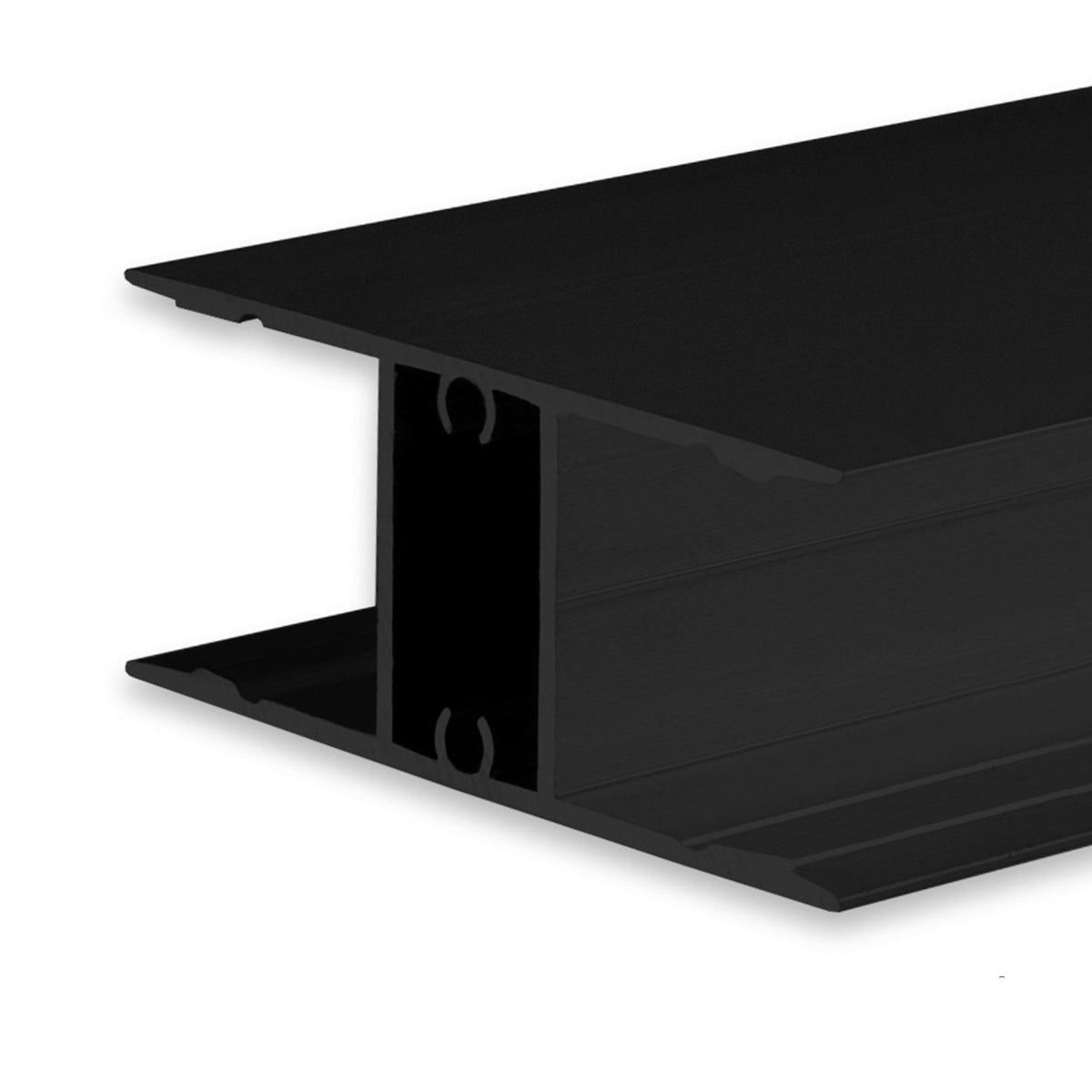 HIDE DOUBLE | Aluminium profiel | opbouw indirect | zwart RAL 9005 | 200cm