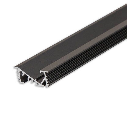 FURNIT6 D | Aluminium profiel | inbouw | zwart RAL9005 | 200cm