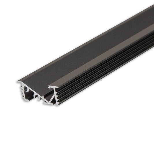 FURNIT6 D | Aluminium profiel | inbouw | zwart RAL9005 | 200cm