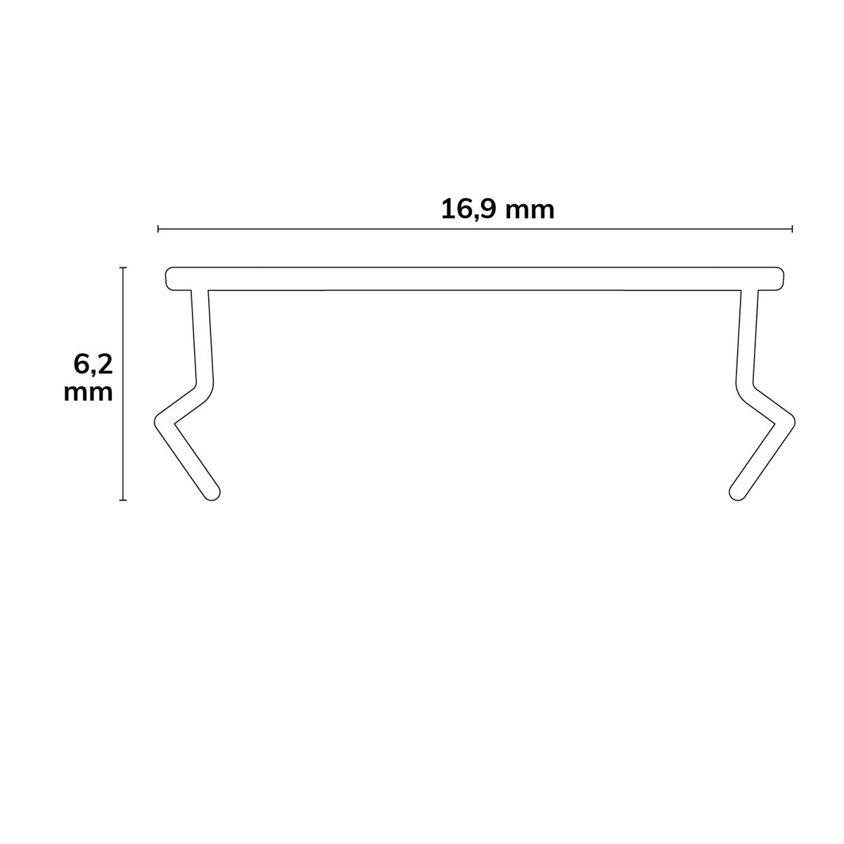 COVER51 | Profielaccessoire | Afdekking transparant | 200cm