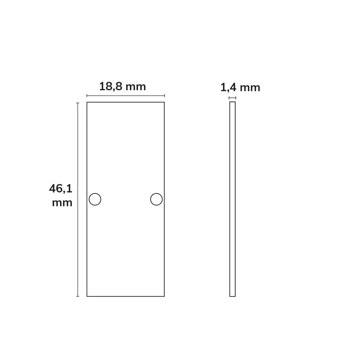 HIDE DOUBLE | Profielaccessoire | Eindkap EC90 | aluminium wit | incl. schroeven