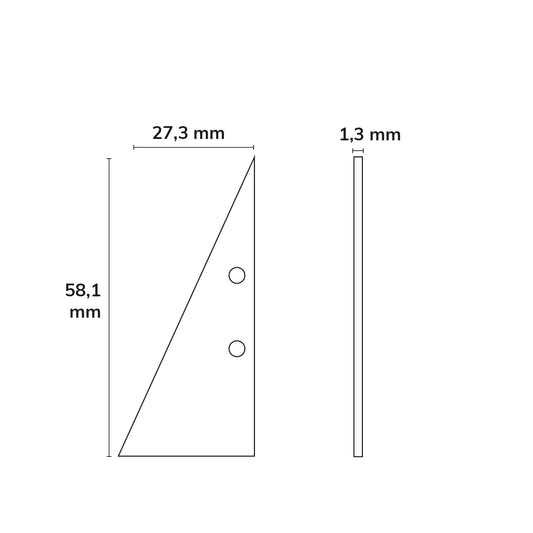 HIDE TRIANGLE | Profielaccessoire | Eindkap EC91 | aluminium geanodiseerd | incl. schroeven