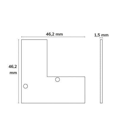 HIDE ANGLE | Profielaccessoire | Eindkap EC93 | aluminium wit | incl. schroeven