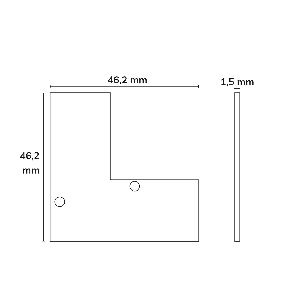 HIDE ANGLE | Profielaccessoire | Eindkap EC93 | aluminium zwart | incl. schroeven