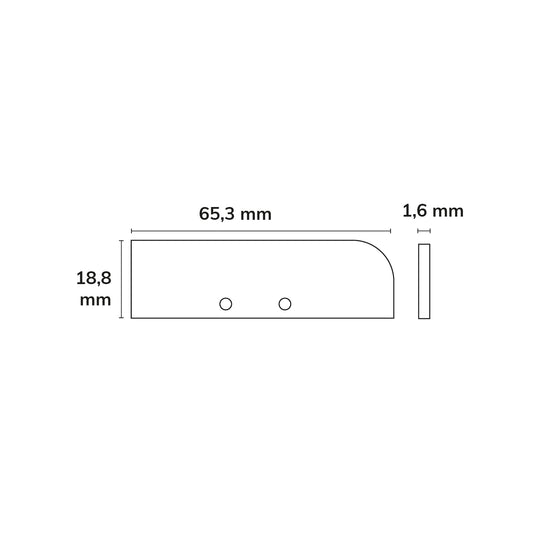 HIDE BOTTOM | Profielaccessoire | Eindkap EC94 | aluminium zwart | incl. schroeven