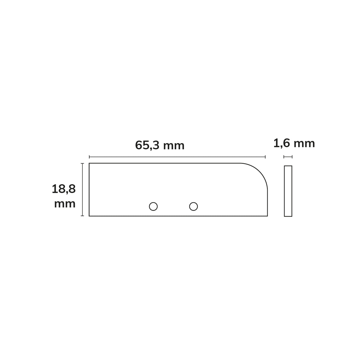 HIDE BOTTOM | Profielaccessoire | Eindkap EC94 | aluminium wit | incl. schroeven