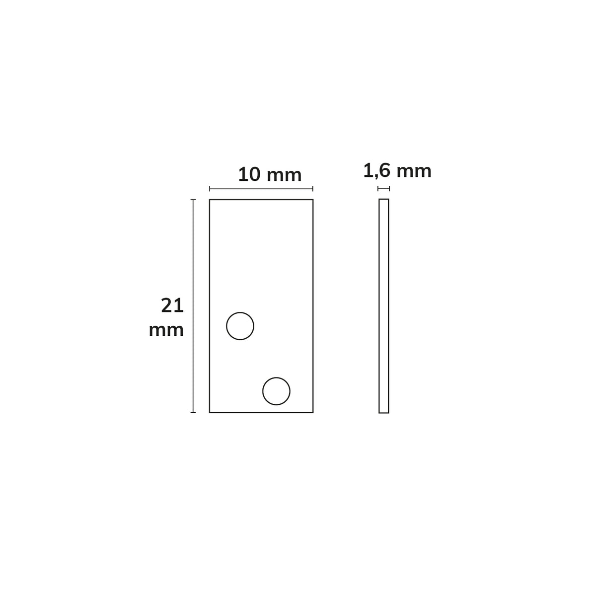 FURNIT6 S | Profielaccessoire | Eindkap EC95 | aluminium wit | incl. schroeven