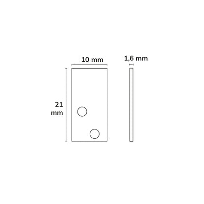 FURNIT6 S | Profielaccessoire | Eindkap EC95 | aluminium wit | incl. schroeven