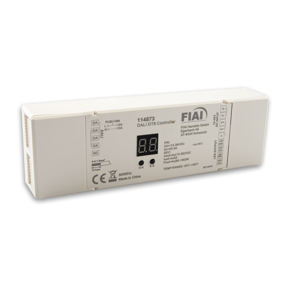 DALI DT8 | Dimmer | 1 adres | 4-kanaals | Push | 12-48V