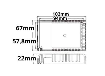 LED driver | constante stroom 300-900mA | Push/1-10V/DALI-2 | 30W
