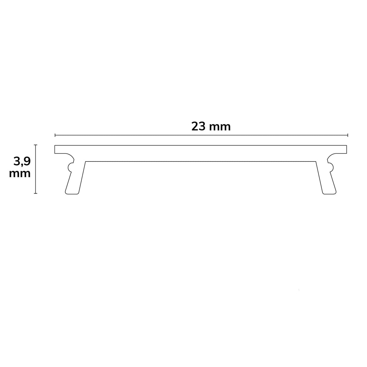 COVER33 | Profielaccessoire | Afdekking zwart mat | 600cm