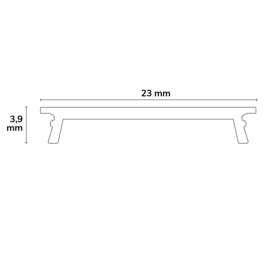 COVER33 | Profielaccessoire | Afdekking zwart mat | 600cm