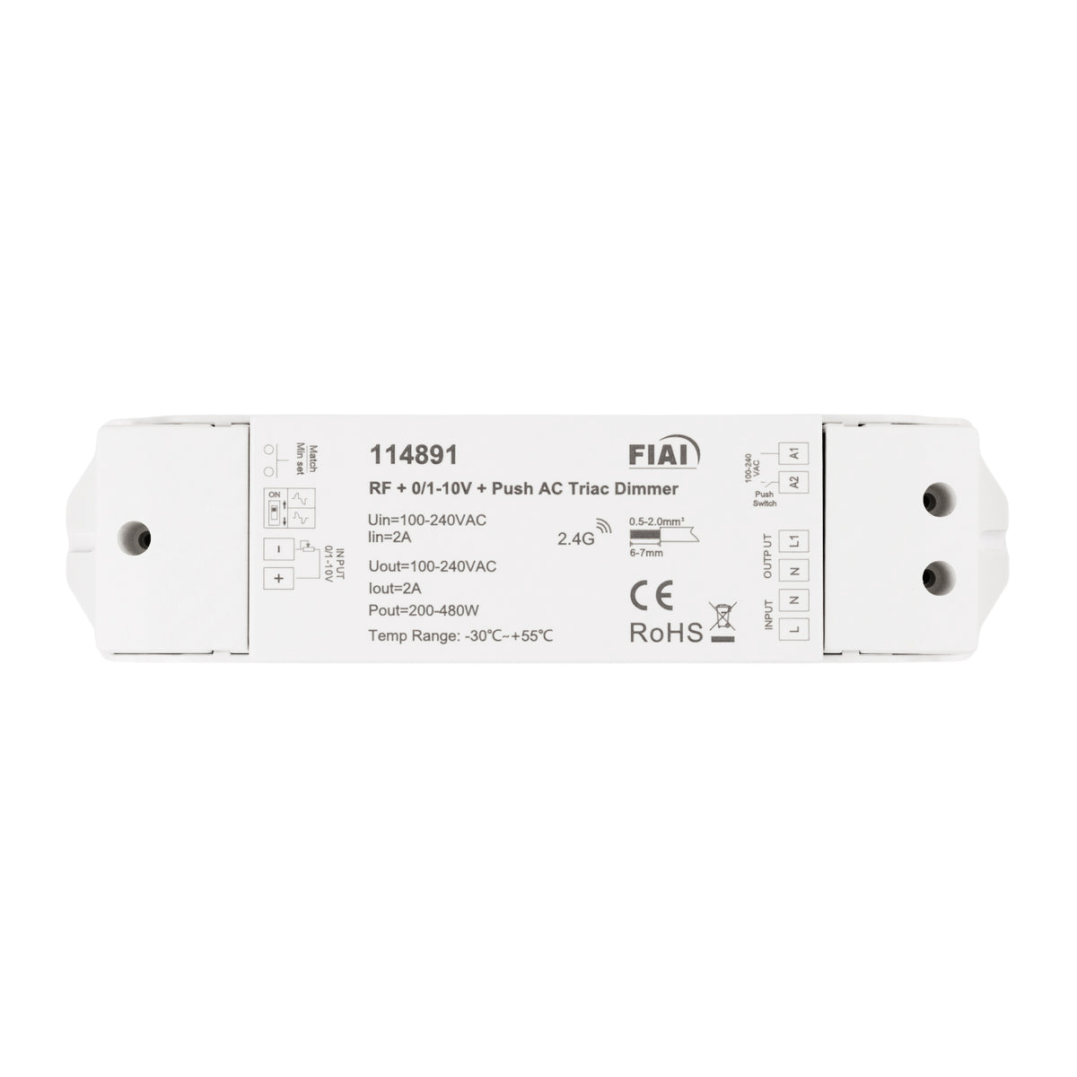 Sys-Pro | Dimmer | TRIAC | radio/push/1-10V ingang | 230V | 480VA