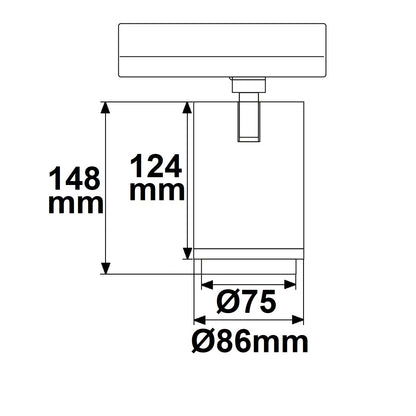 3-PH | Railspot | focusbaar 20°-70° | broodlicht 2700K | 34W