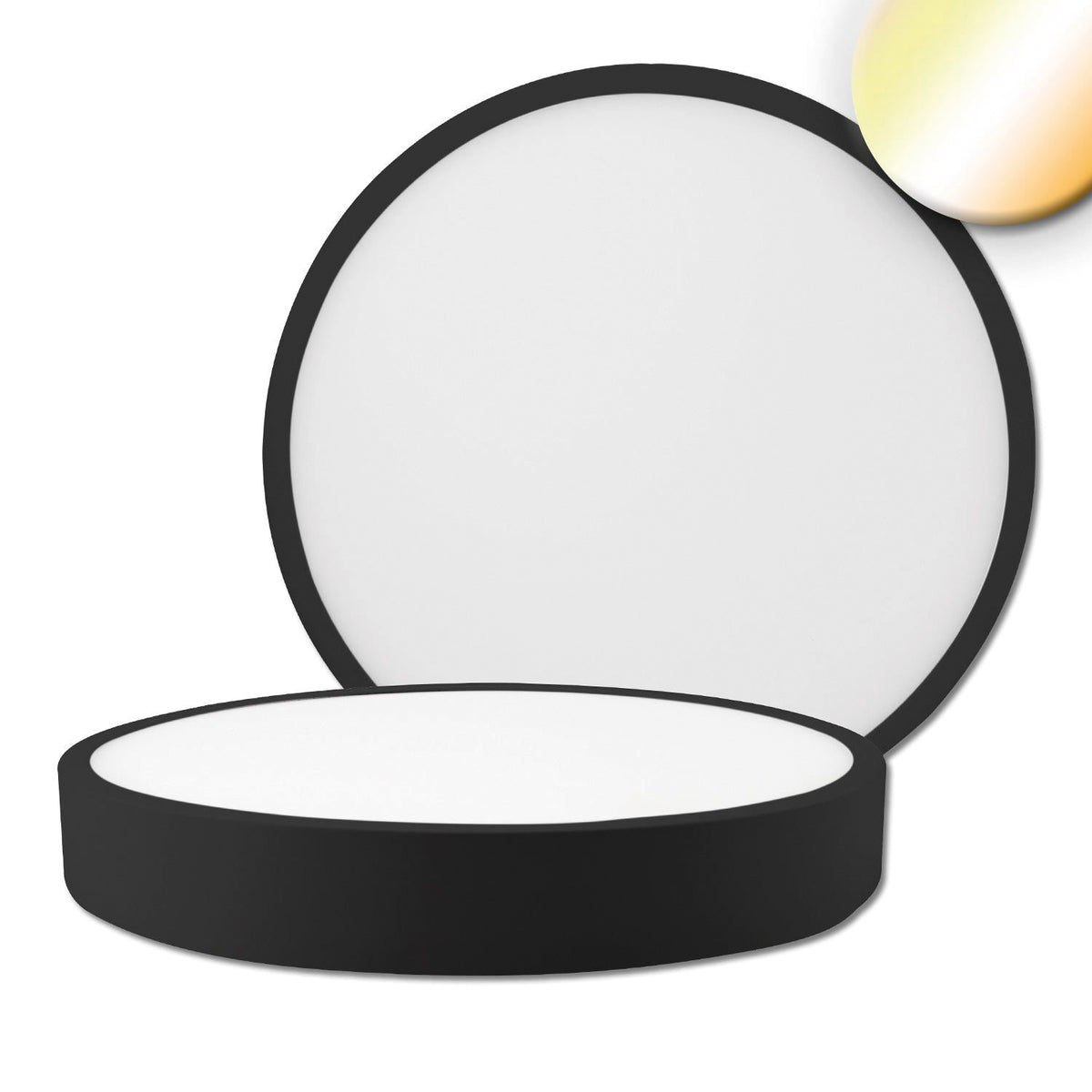 PRO | Plafondlamp | rond DN300 | ColorSwitch 2700/3000/4000K | 30W | dimbaar | zwart