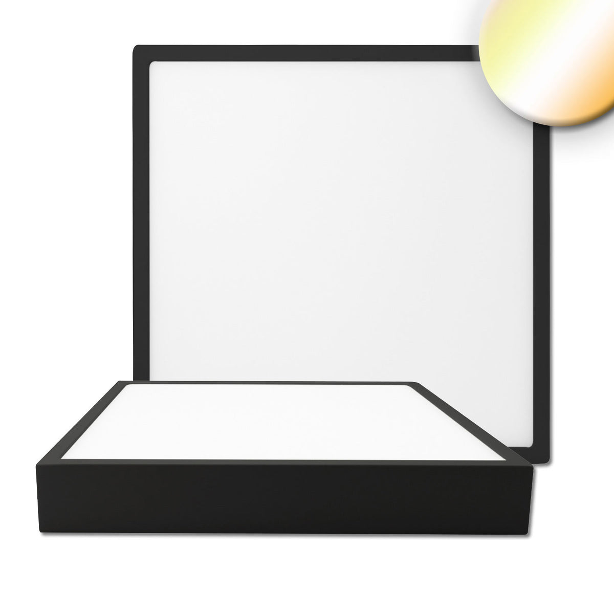 PRO | Plafondlamp | vierkant 300x300mm | ColorSwitch 2700/3000/4000K | 30W | dimbaar | zwart