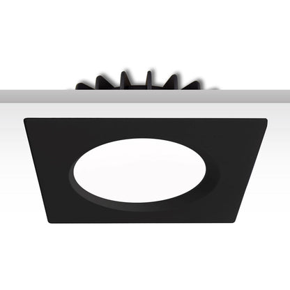 Sys-90 | Afdekring | inbouw vierkant | zwart