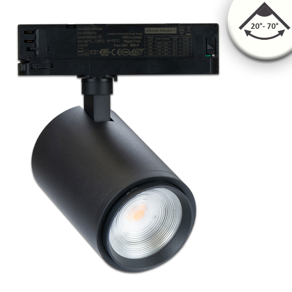 3-PH | Railspot | full spectrum | focusbaar 20°-70° | 4000K | 42W
