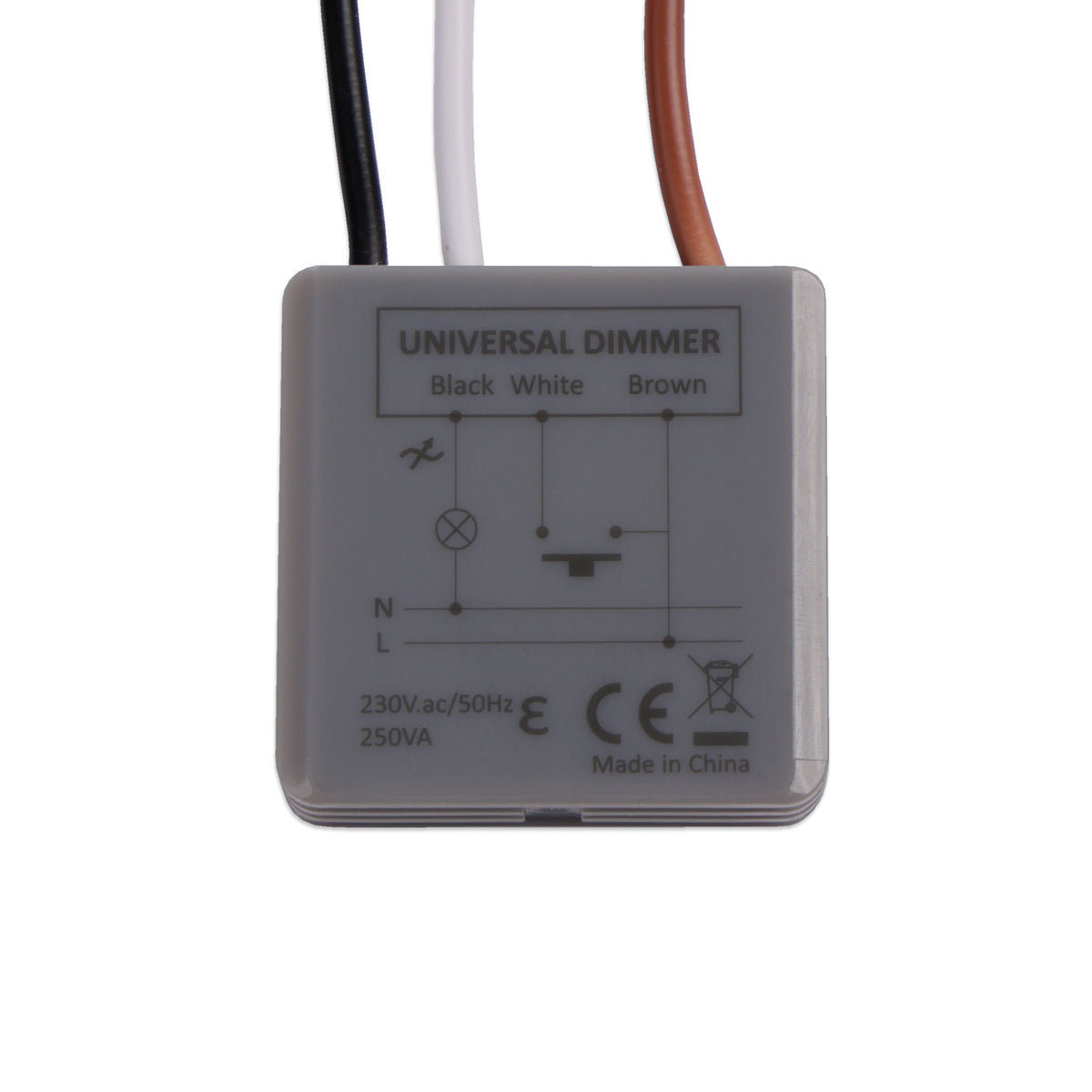 Dimmer | Universele push minidimmer | 230V | 250VA