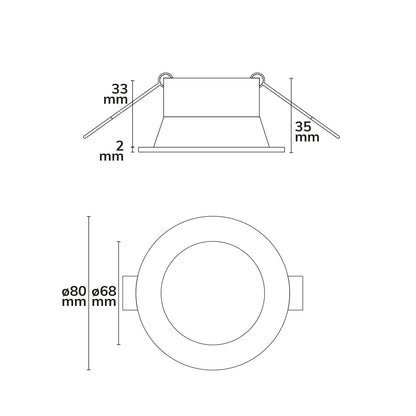Sys-68 | Inbouwframe | voor GU10/MR16 | IP20 | incl. GU10 fitting | exclusief afdekring