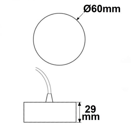Installatiemateriaal | Plafondkap rond 60mm | wit | textielkabel 1,5m