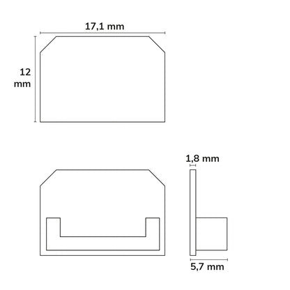 Profielaccessoire | Eindkap E200 | tegelprofiel T-vorm | 1 stuk