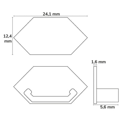 Profielaccessoire | Eindkap E204 | tegelprofiel buitenhoek | 1 stuk