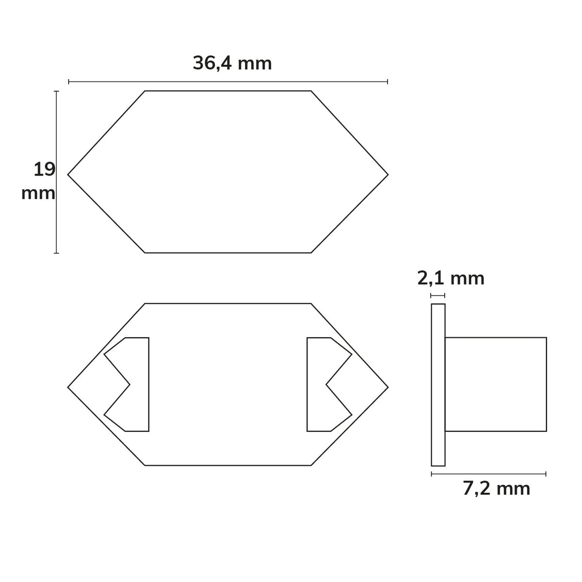 E214 | Profielaccessoire | Eindkap gipsprofiel binnenhoek | 1 stuk