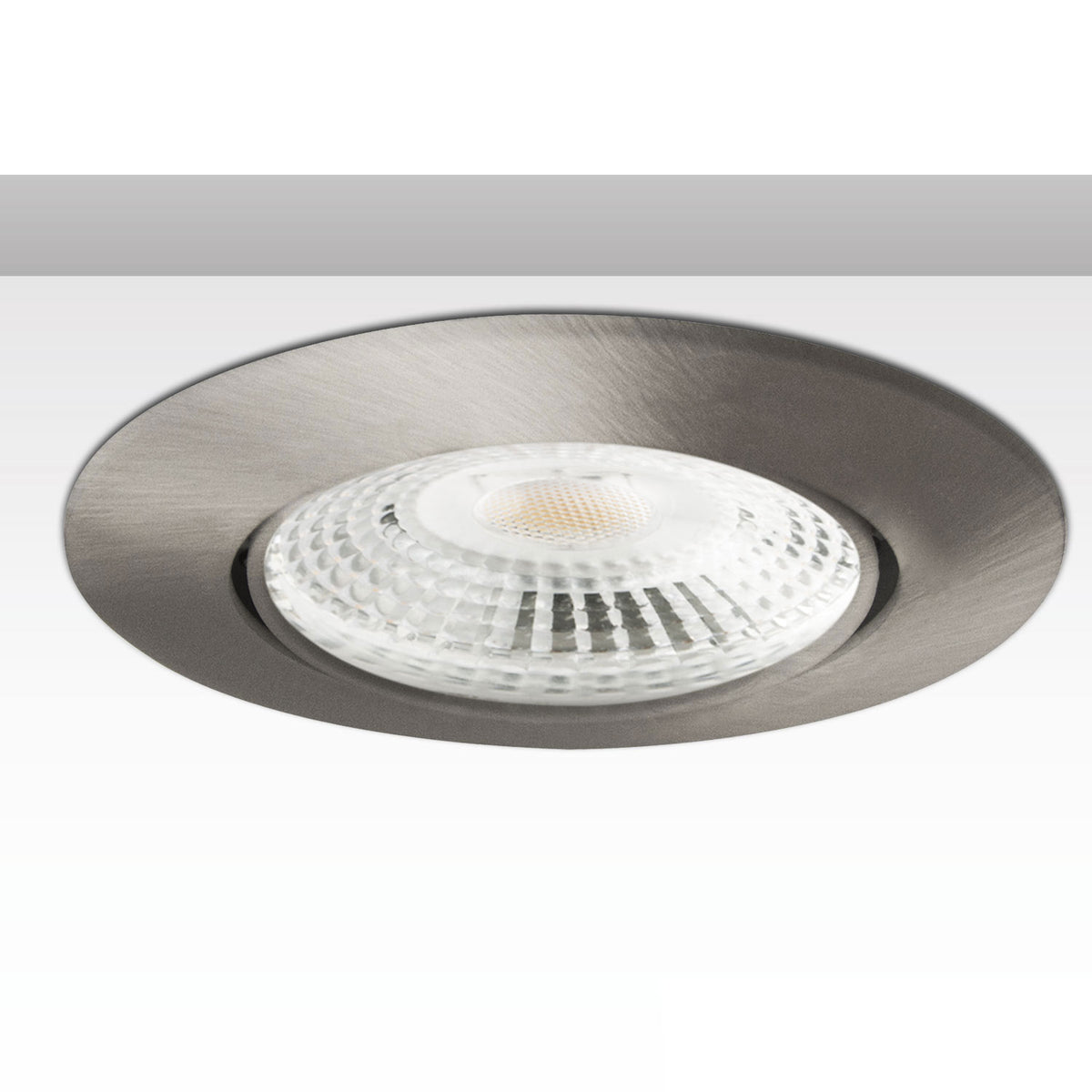 Ion | Inbouwframe | rond | gatmaat 73mm | satijn nikkel | voor GU10/MR16