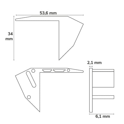 EC83 | Profielaccessoire | eindkap | voor STAIRS13 | 2 stuks