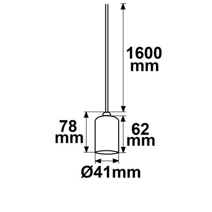 Fitting | E27 | zwart | zwarte kabel 160cm