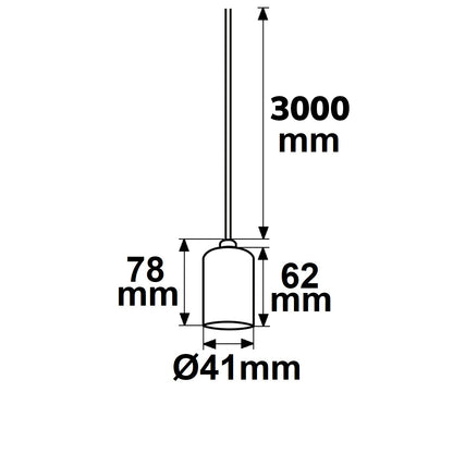 Fitting | E27 | zwart | zwarte kabel 300cm
