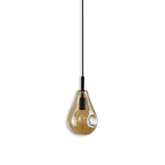 Hanglamp | amberkleurig glas | E14 | 50-300cm
