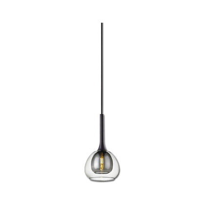Hanglamp | helder/zwart glas | E14 | 50-300cm